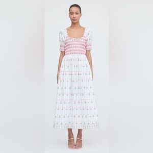 HILL HOUSE White Trailing Fern Madeline Nap Dress